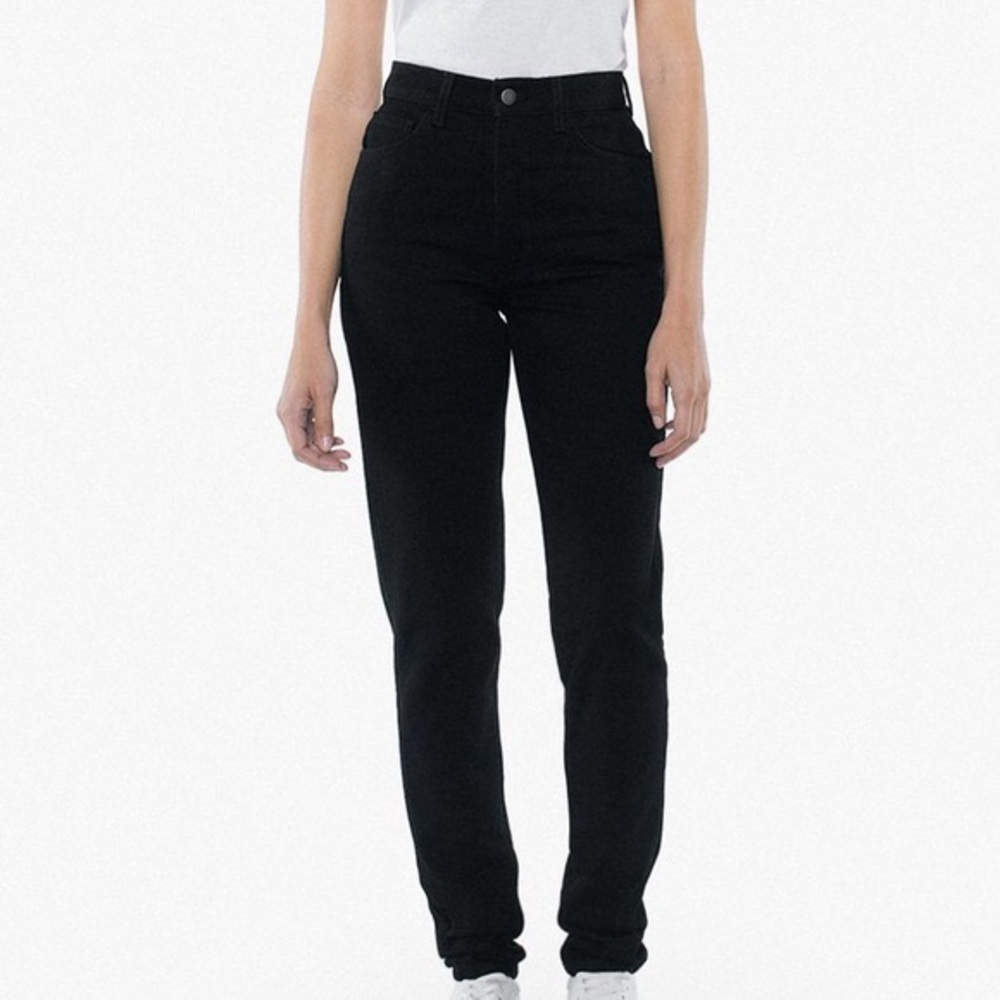 American Apparel Black High Waisted Jeans